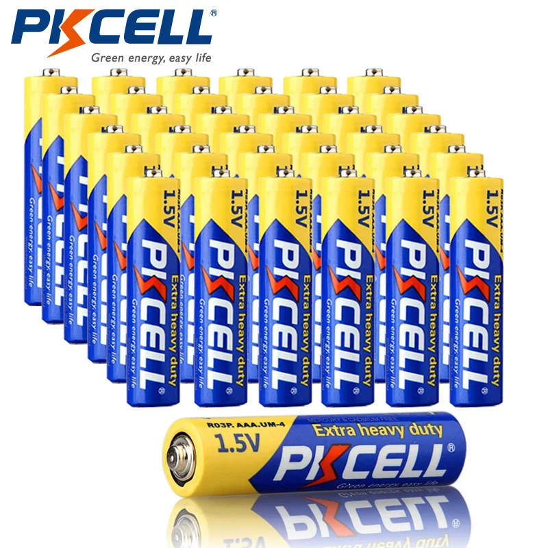 30X PKCELL 1 5 V батарея AAA измеритель температуры карбоновая цинковая Одиночная сухая