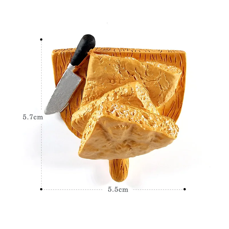 big knife bread Искусственный завтрак хлеб яйцо пицца фигурка ролевых игр Еда Кухня игрушка кукольный домик DIY аксессуары подарок для ребенка - Цвет: big knife bread