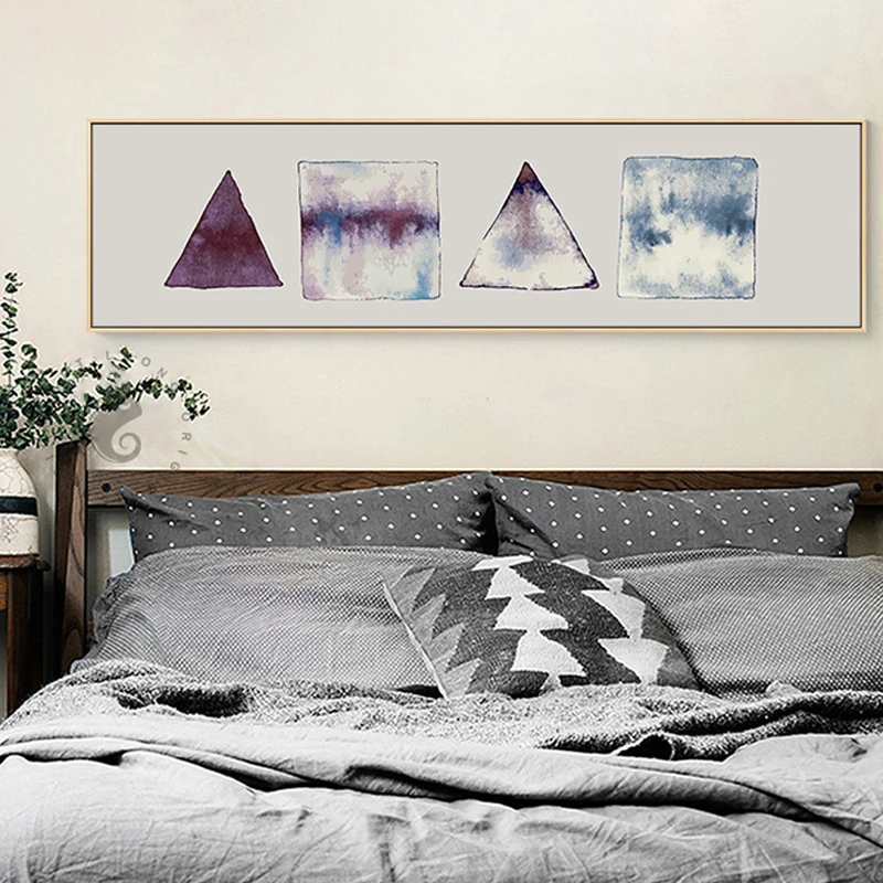 Абстрактные геометрические узоры в чернильную крапинку для водопад плакат на