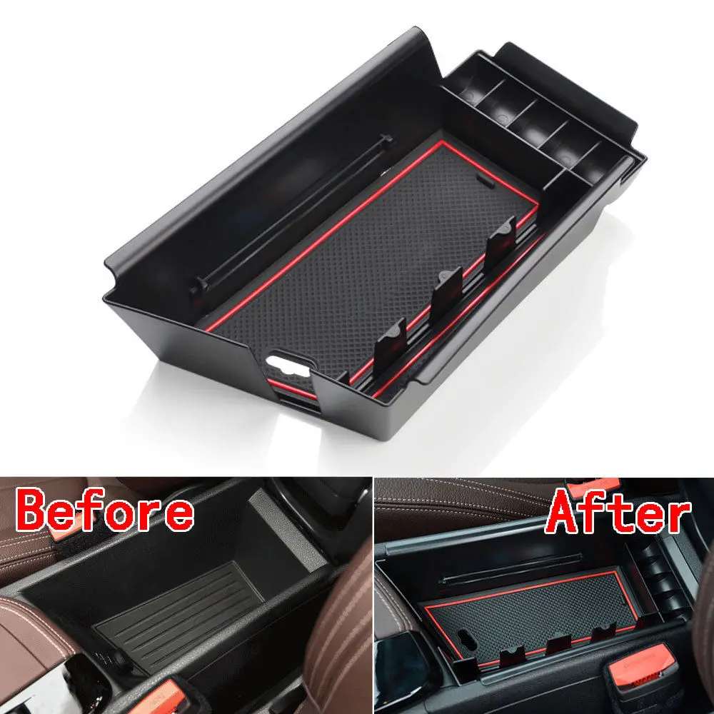 

For 2016-2020 BMW X1 Console Center Armrest Storage Box Pallet Container Secondary Glove Organizer Case Car Styling Accessories