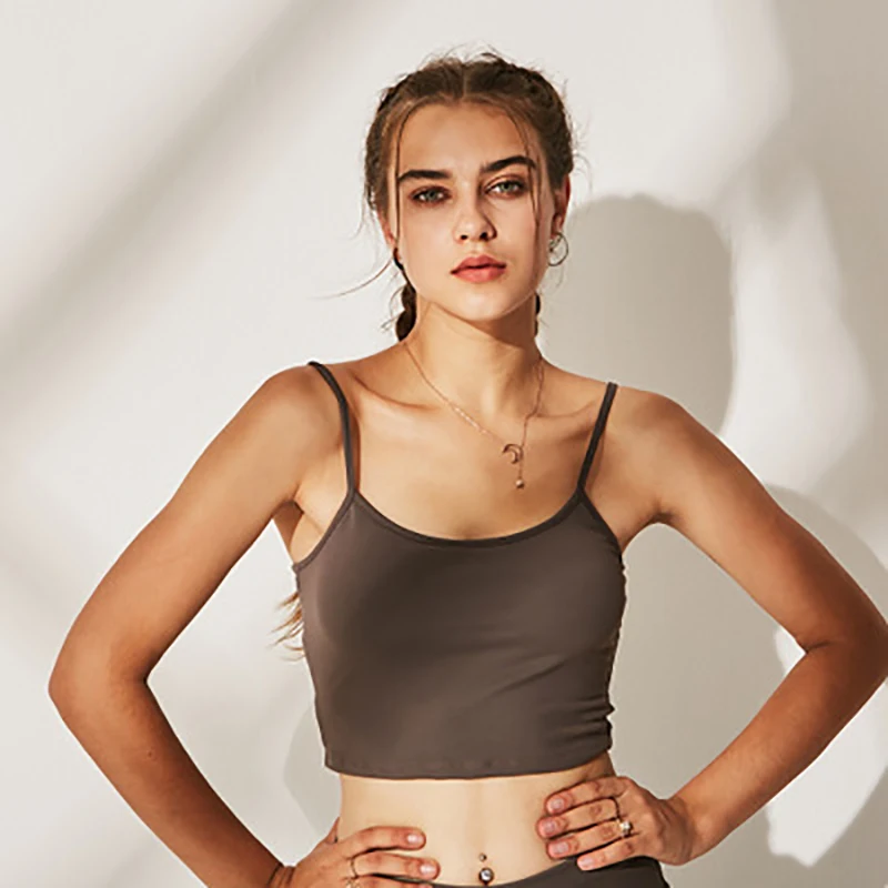 SOISOU плотный спортивный Топ для женщин высокая эластичность дышащий фитнеса пуш