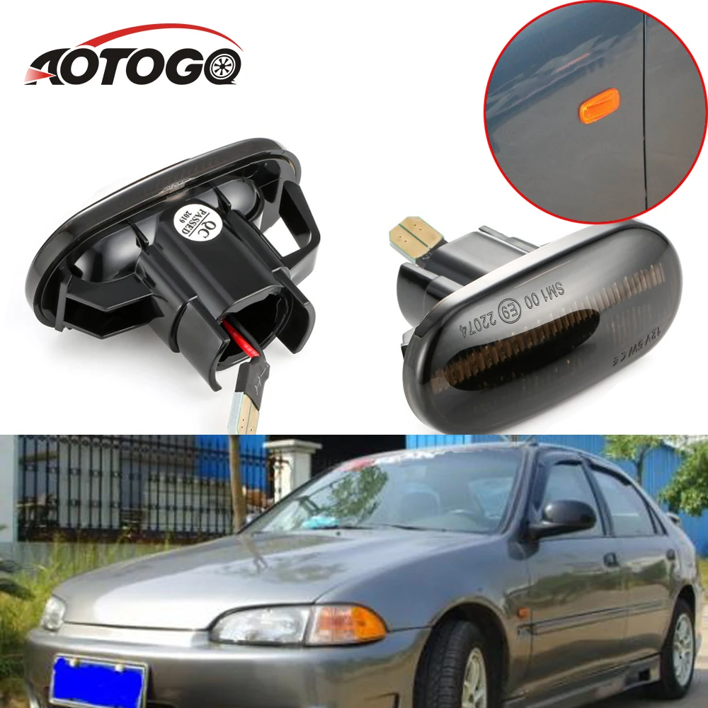 2 шт. светодиодный динамический боковой маркер указатель поворота для Honda Acura Integra 1994 Civic 1992-2005 Del Sol 1992-1997 S2000 2000-2009