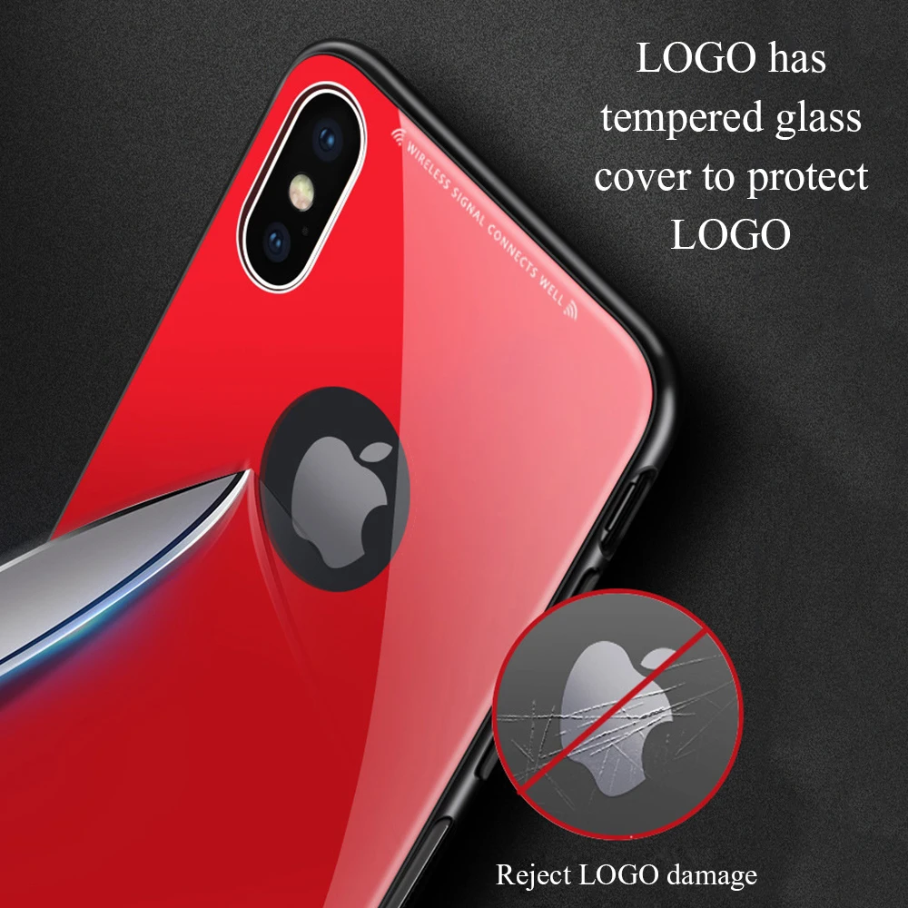 Роскошные Чехлы с закаленным стеклом для iPhone XS Max XR X 7 8 6 6S Plus чехол Защитный Жесткий задний Мягкий силиконовый чехол для iPhone X