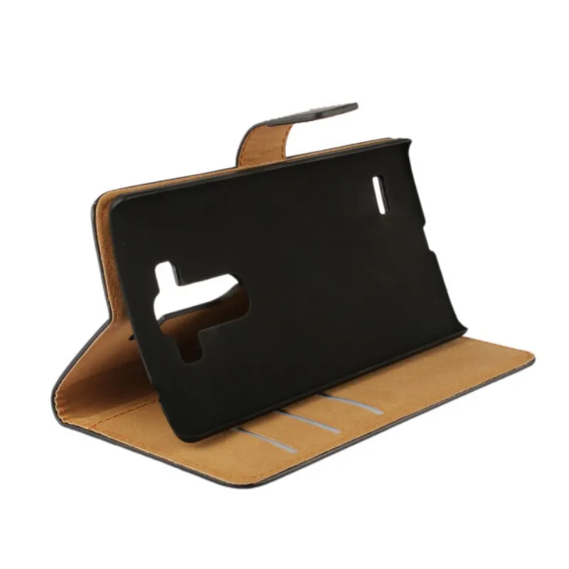 Черный высококачественный чехол-бумажник из натуральной кожи для LG G4 Beat/G4S в виде