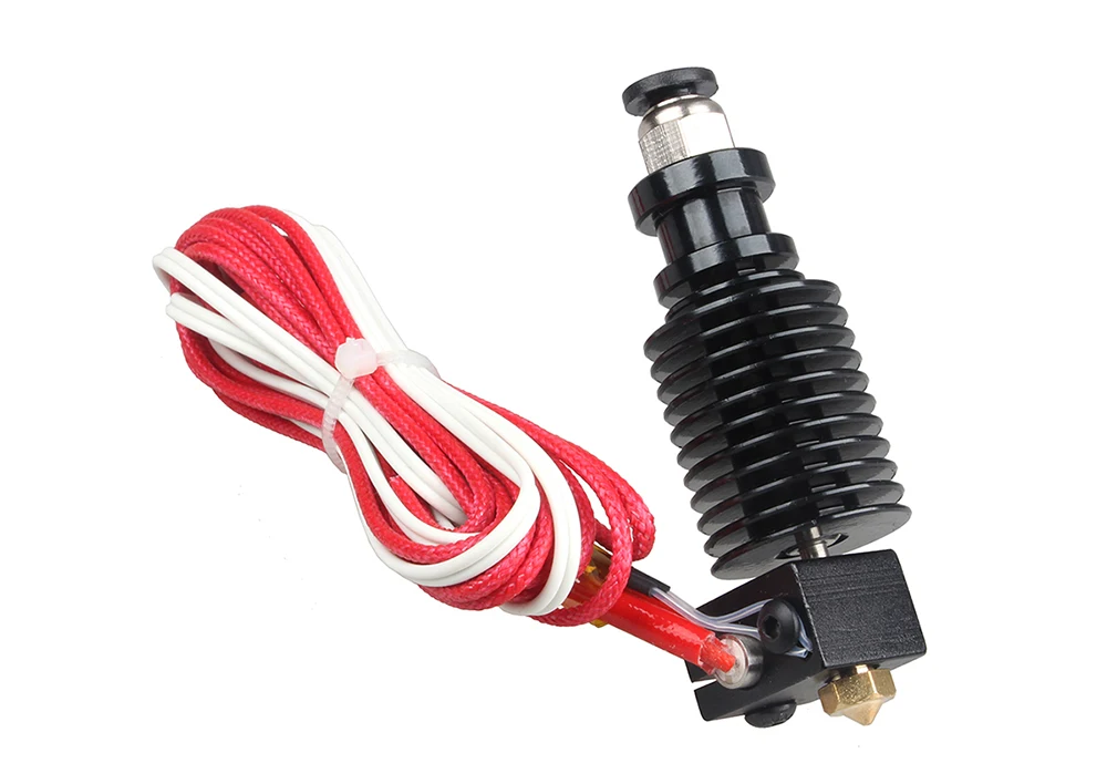3 комплекта/партия DSWAY 3D-принтеры Запчасти hotend e3d v6 набор 0,4/1,75 мм 12V 24V с охлаждающим вентилятором тефлоновая трубка J-head дистанционный экструдер