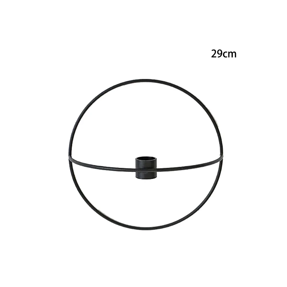 black 29cm 3D геометрический подсвечник металлический настенный подсвечник в скандинавском стиле бра домашний декор для ресторана в спальню уникальный элегантный - Цвет: black 29cm