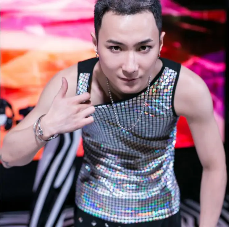 Жилет в стиле хип хоп для певицы топ мужчин джазовых танцев современный танец