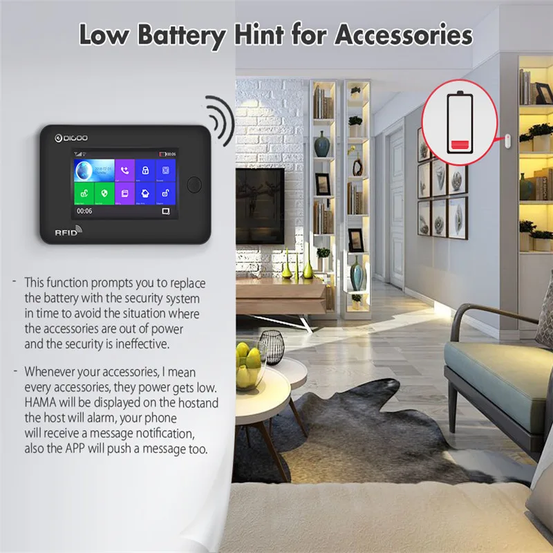 Digoo DG-HAMA Все сенсорный экран Alexa версия 433 МГц 3G& GSM& wifi DIY умная домашняя система охранной сигнализации наборы