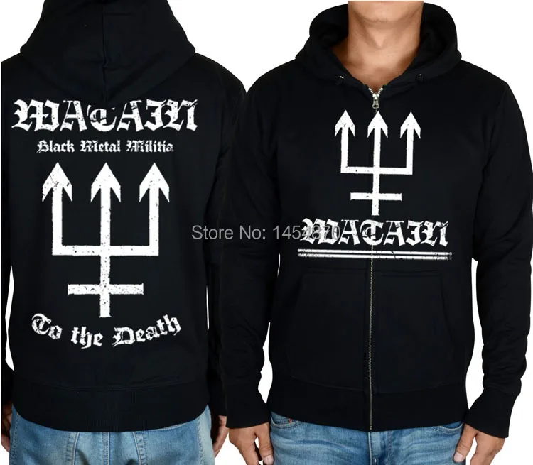 Черные толстовки на молнии с изображением злого демона хлопковая куртка Watain chandal