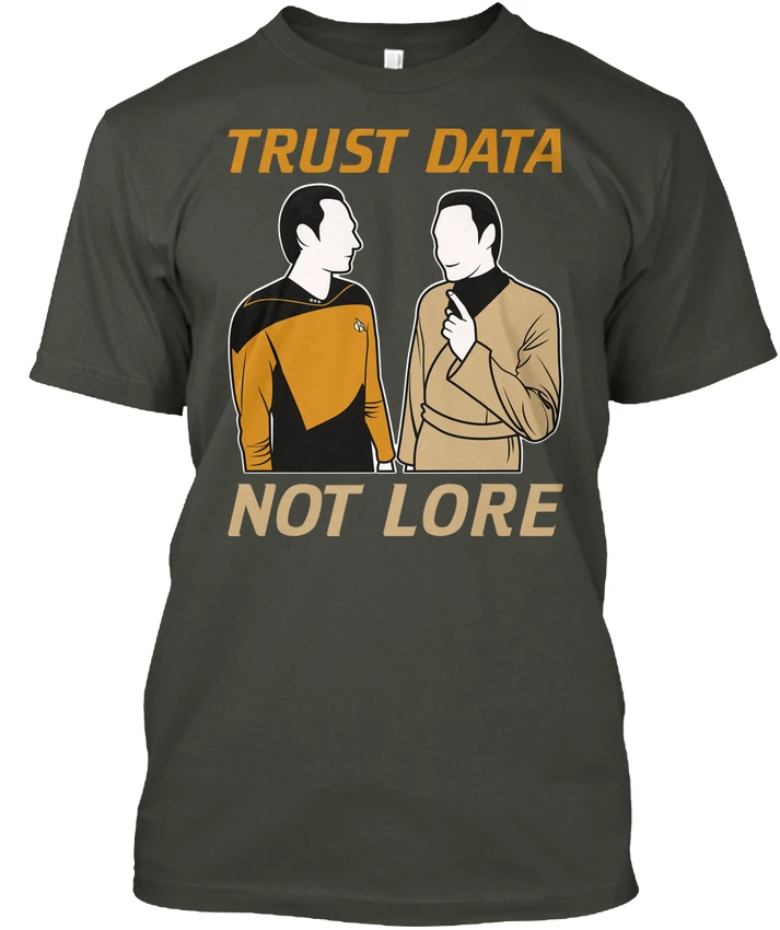 Trust Data Not Lore - Hanes Tagless Tee T-Shirt | Мужская одежда