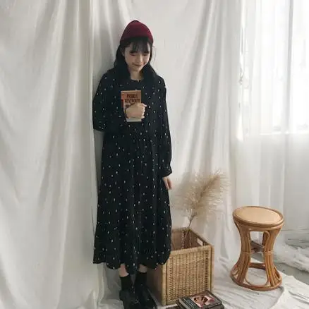 Длинные платья Max женское модное платье с длинным рукавом корейский дизайн