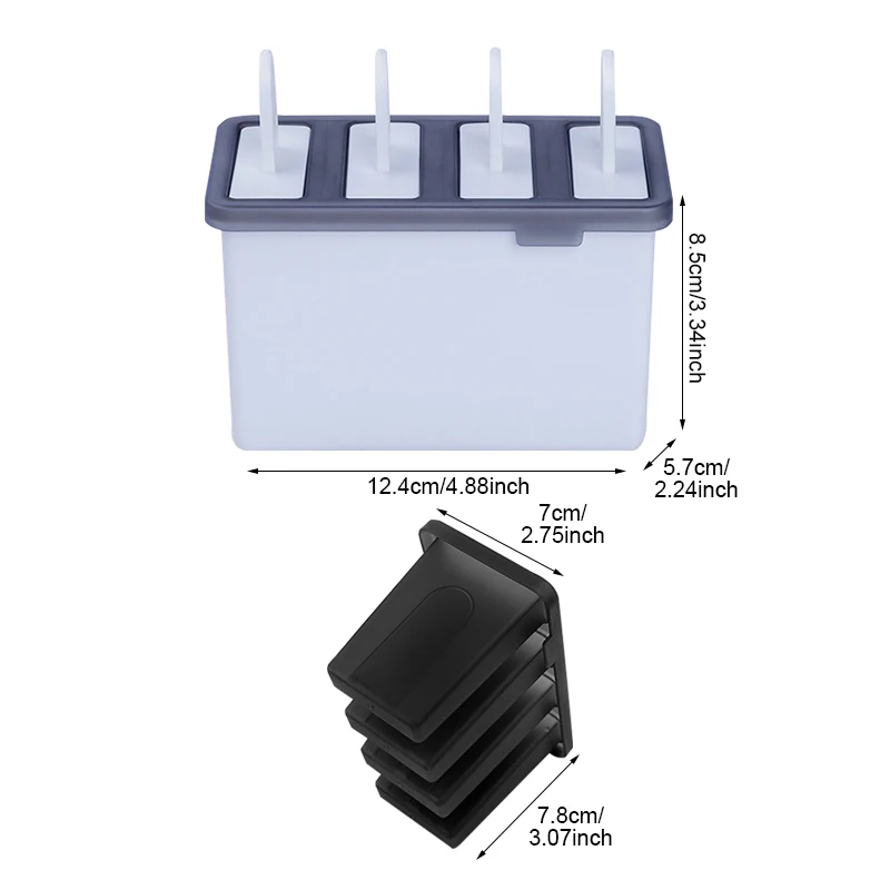 4 ячейки ледяной формы для крема кубик Сделай Сам льда леденец прессформы с