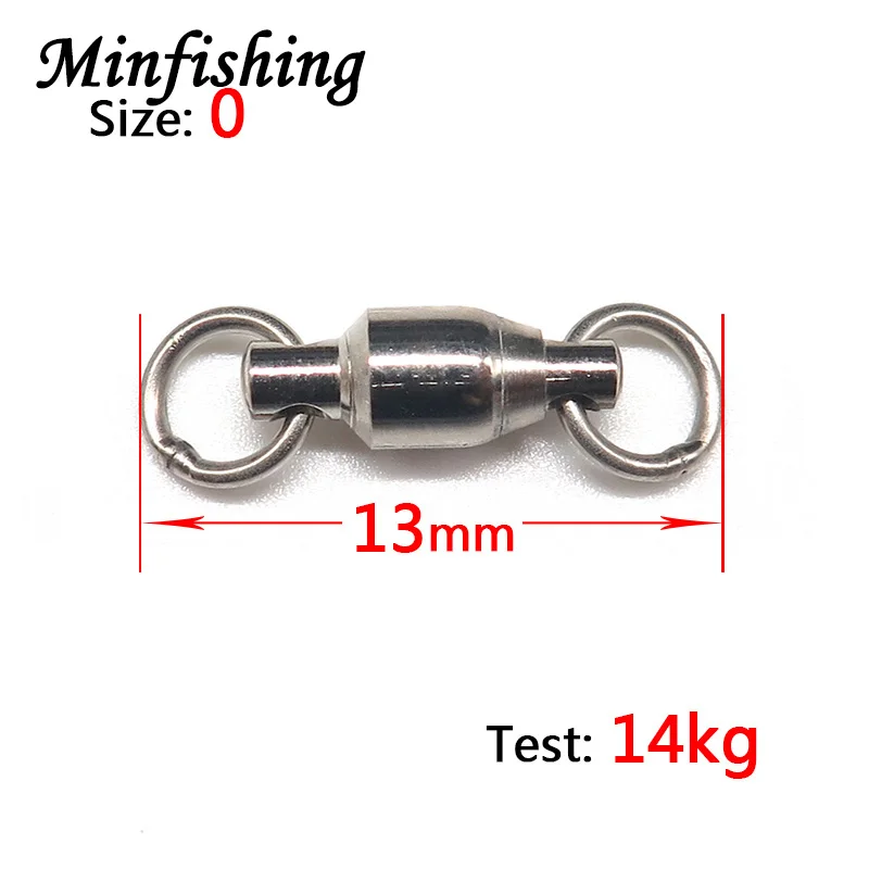 Size 0 Minfishing 100 шт./лот, супер сильные Вертлюги HZJC, аксессуары для ловли карпа, океанская лодка, рыболовные снасти, Размер 0, 1, 2, 3 - Цвет: Size 0
