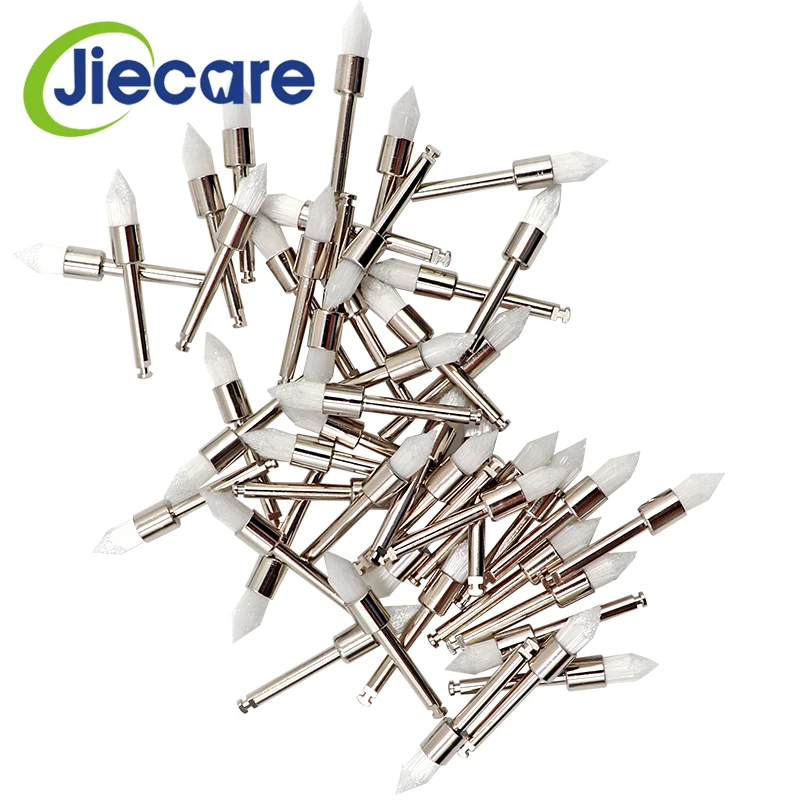 50 шт./пакет стоматологический материал полировальная щетка полировщик белый