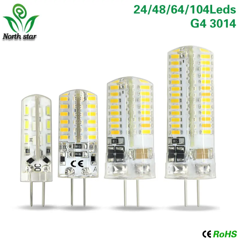 Мини G9 9W 12W Светодиодный светильник 3014 2835 SMD AC220V DC12V Sillcone body светодиодный 64 s 104