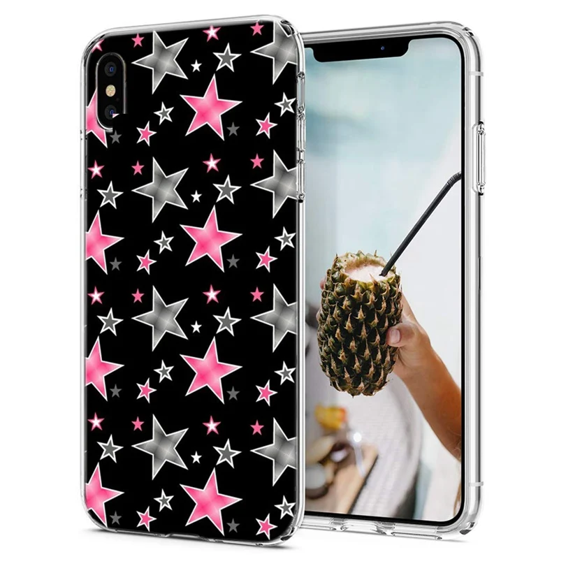 Чехол для iPhone 7 8 Plus 6 S/6 мягкий ТПУ чехол дизайн звезда радуга X XS XR Max задняя крышка