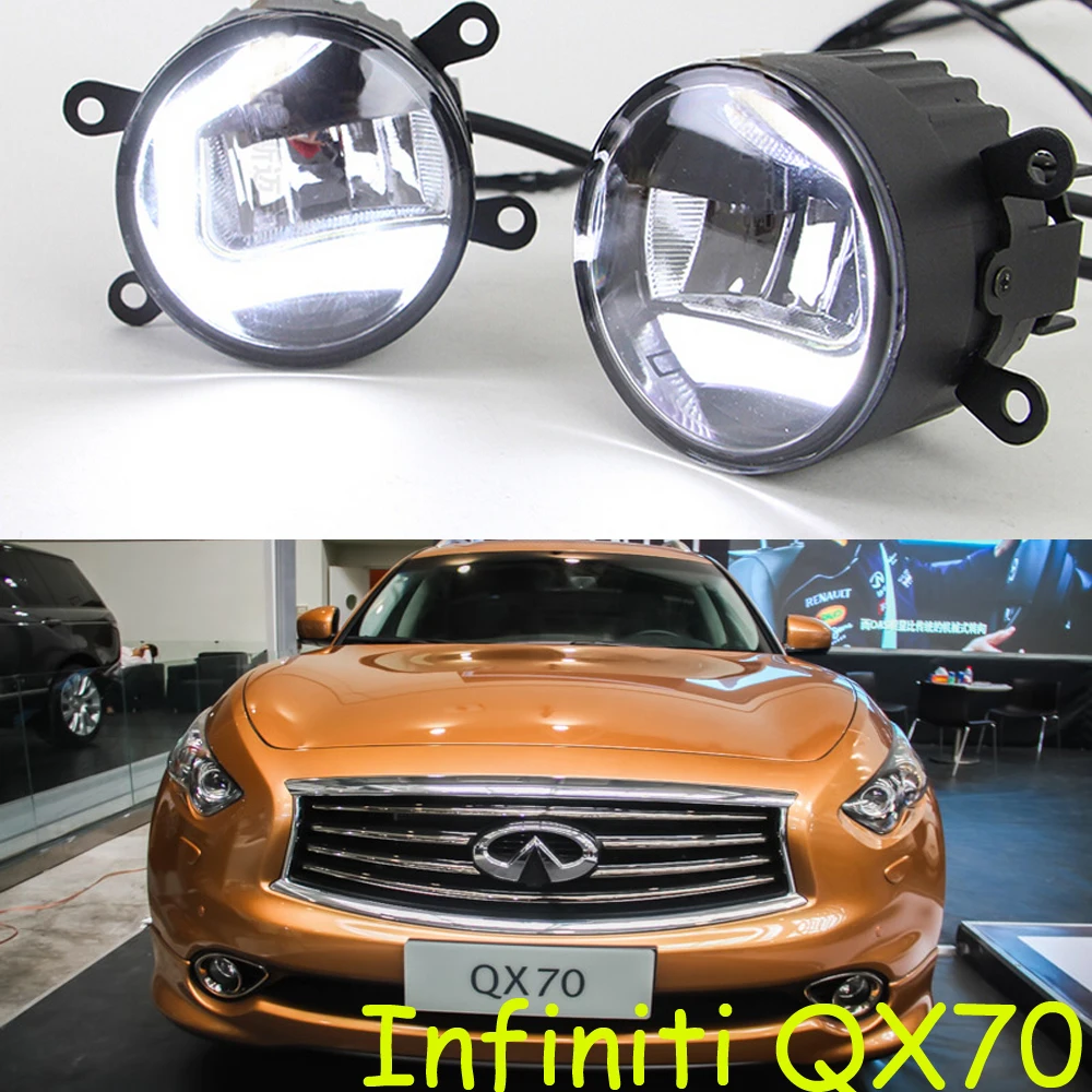 Автомобильный бампер, лампа на голову, светильник Infiniti M25 M35 M37, Дневной светильник светодиодный, автомобильные аксессуары, фара для Infiniti QX50 QX70, противотуманная фара