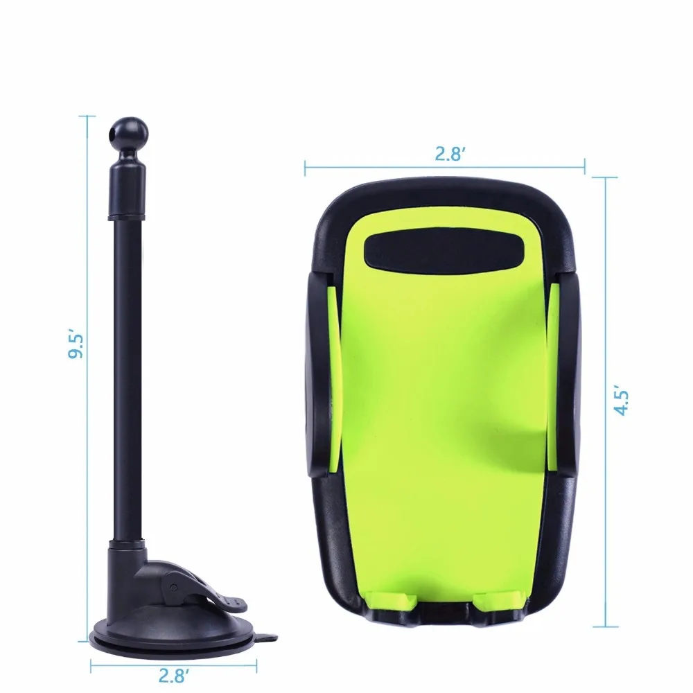 Автомобильное крепление для телефона гибкое вращающееся ветровое стекло на 360