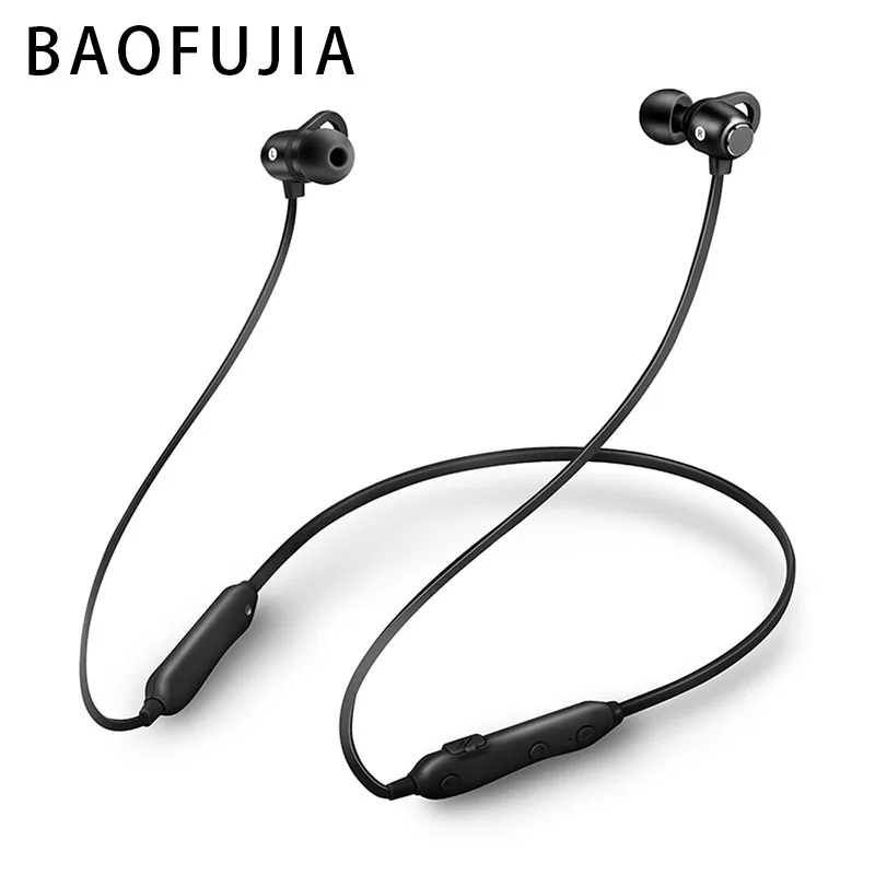 Магнитные Bluetooth наушники с микрофоном беспроводные спортивные нашейным ободом