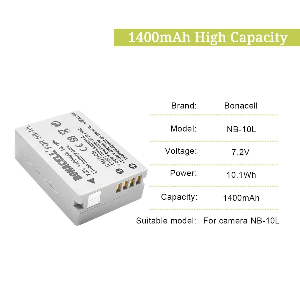 Bonacell 1400 мА/ч, NB-10L NB10L NB 10L Батарейки+ ЖК-дисплей Зарядное устройство для Canon G1X G15 G16 SX40HS SX50HS SX60HS SX40 SX50 SX60 акумуляторная батарея L50