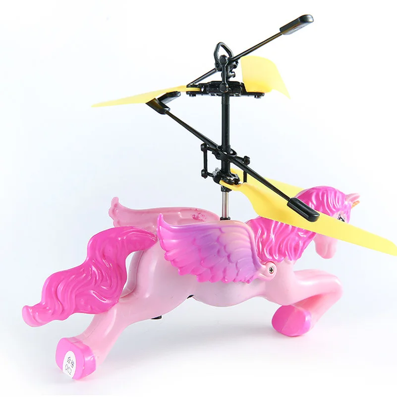 RC LED Infrared Induction Remote Control Flying Unicorn - Kids Gifts image 4