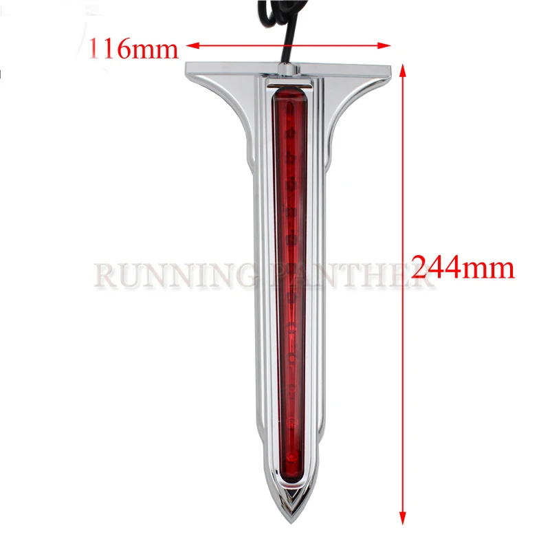 Хромированный клиновидный светодиодный задний сиденье освещение