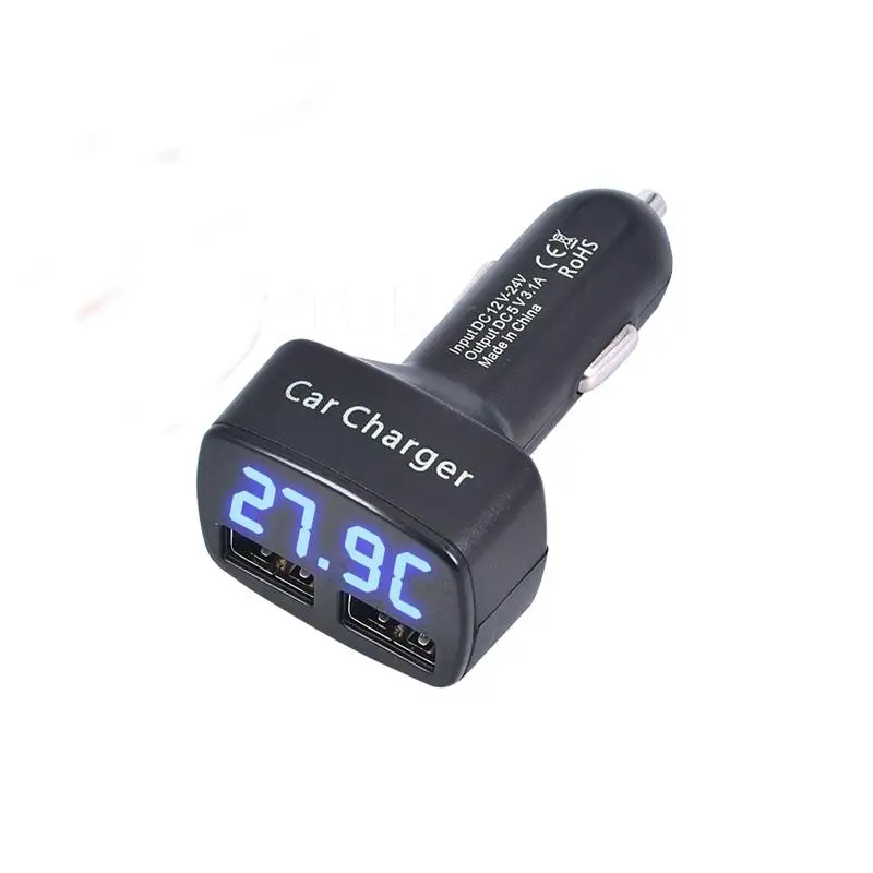 Автомобильное зарядное устройство 4 в 1 с двумя usb-портами DC 5 В 3.1A универсальное