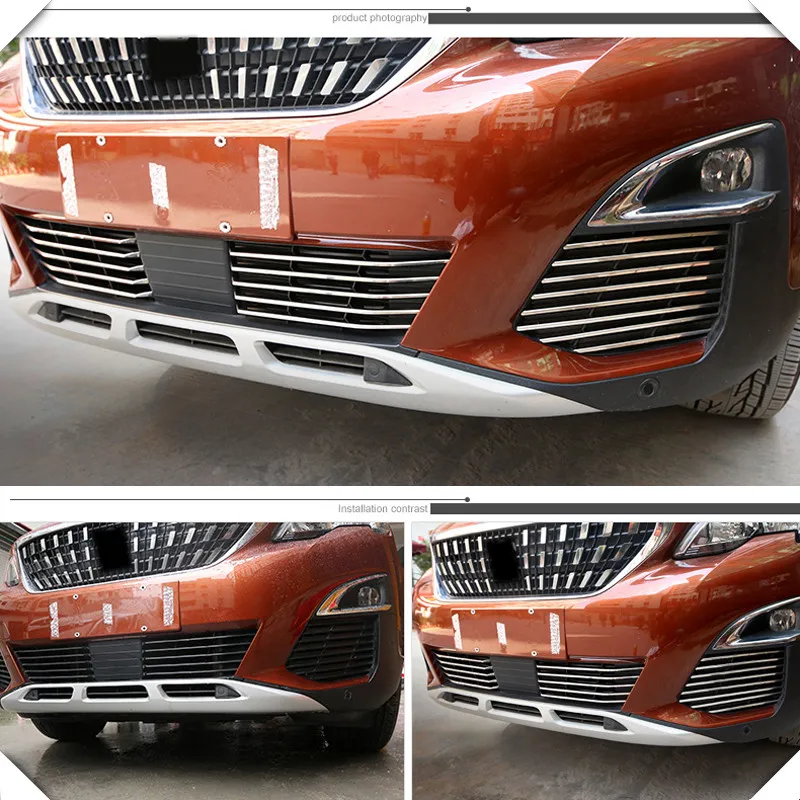 

Подходит для Peugeot 3008 5008 GT 2017-2020 автомобильные аксессуары Внешнее украшение передний бампер противотуманные фары молдинг крышка отделка 26 шт...