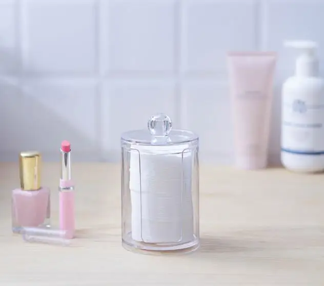 Акриловый прозрачный органайзер для макияжа хлопковый тампон коробка хранения