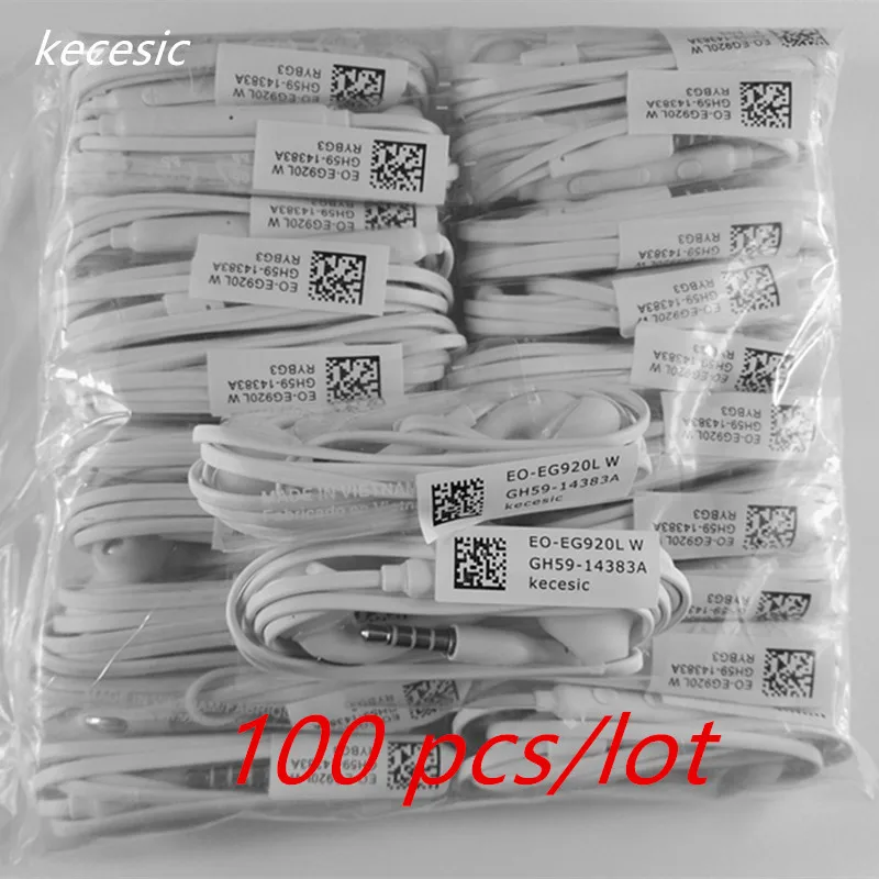 100 шт./лот kecesic S6 наушники вкладыши Новые с микрофоном 3 5 мм высококачественные для