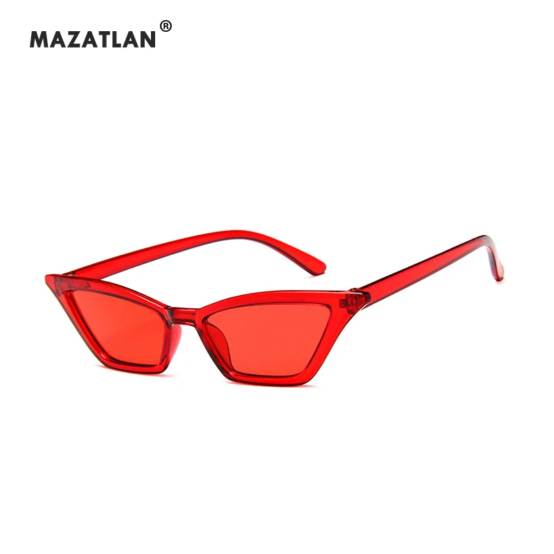 Mazatlan солнцезащитные очки "кошачий глаз" для женщин, роскошные брендовые дизайнерские винтажные прозрачные солнцезащитные очки, женские ретро очки красного и черного цвета