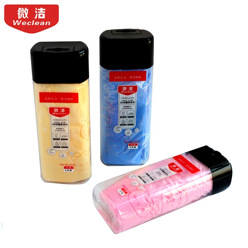 

Microfiber High Absorbent Bath Towel Cleaning Wipes Magic Hair Dry Towel Synthetic Deerskin PVA Chamois Cham color random