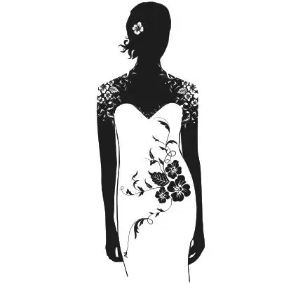 Магазин одежды виниловая наклейка на стену Сексуальное Женское свадебное платье