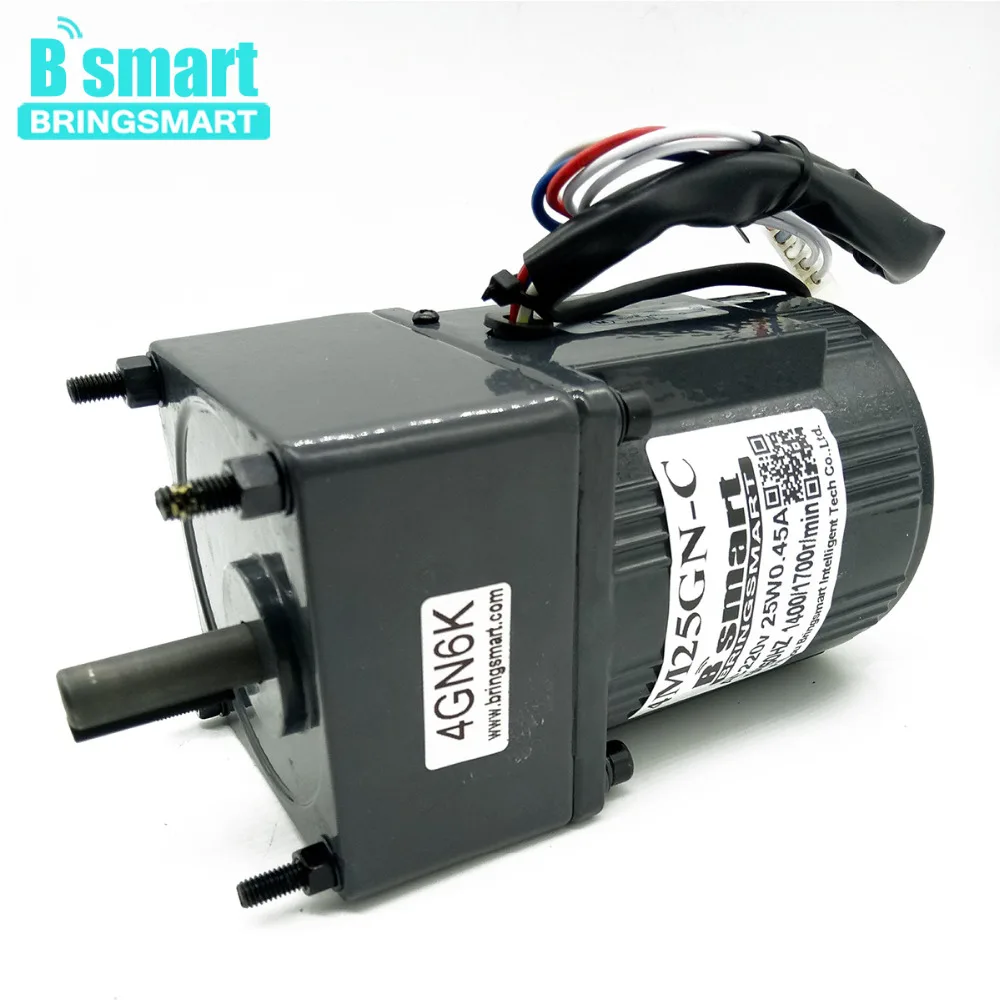 Маленький электродвигатель Bringsmart 4M25GN C Реверсивный переменного тока 220 В 10 500
