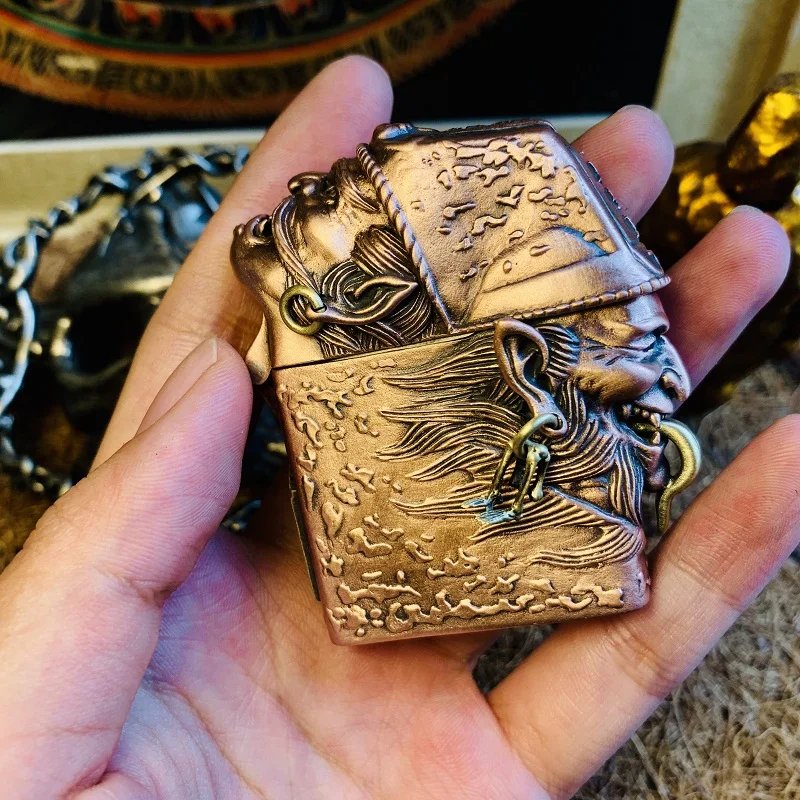 Китайская латунная масляная зажигалка, Мужская зажигалка в подарок