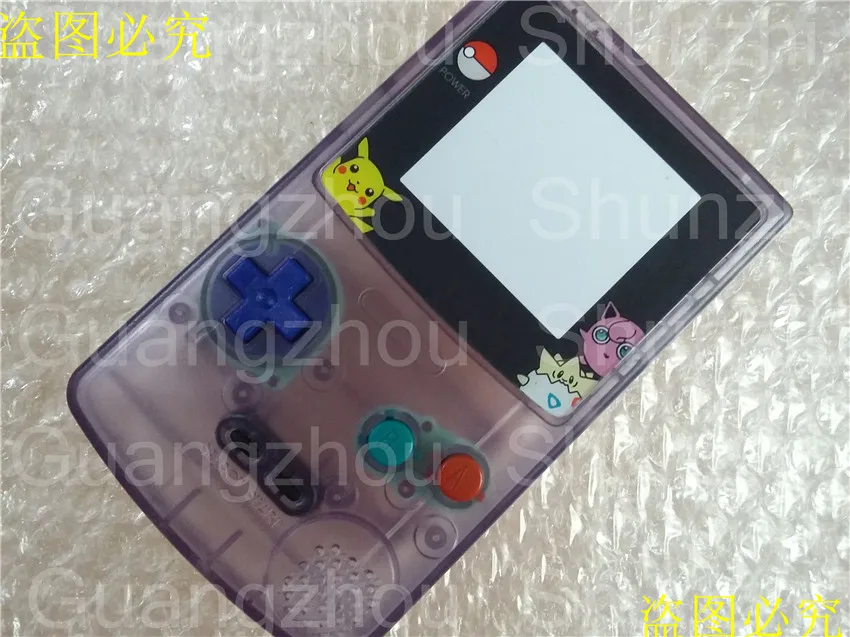 Новое поступление Transaprent/clear фиолетовый чехол для GBC Пикачу версия Gameboy Цвет В виде
