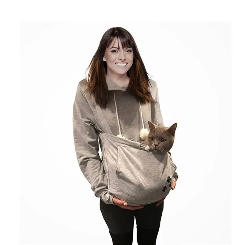 Толстовки с капюшоном мультипликационным принтом интегрированные сумки для