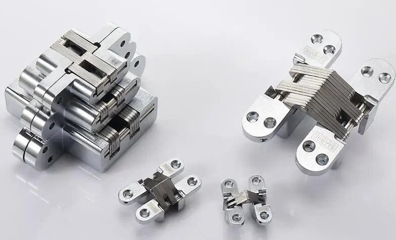 

FUMAO 304 Stainless Steel Invisible Concealed Folding Door Hinge With Screw For furniture hinges