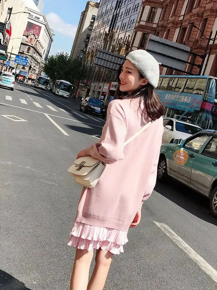 Зимнее длинное платье-свитер женское праздвечерние платье с длинным рукавом