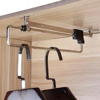 adjustable clothes rails wardrobe pull out retractable cabinet clothes hanger closet rod rail organizer rack closet rods