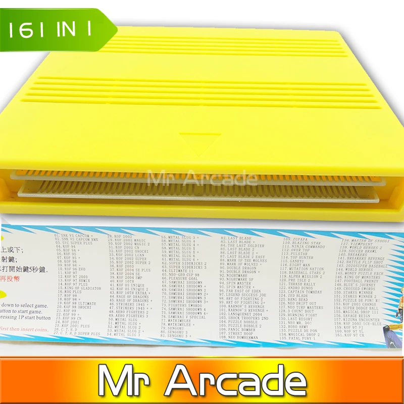 2016 Новый 161in1 neo geo mvs 161 в 1 JAMMA мульти картридж для игр печатная плата игрового