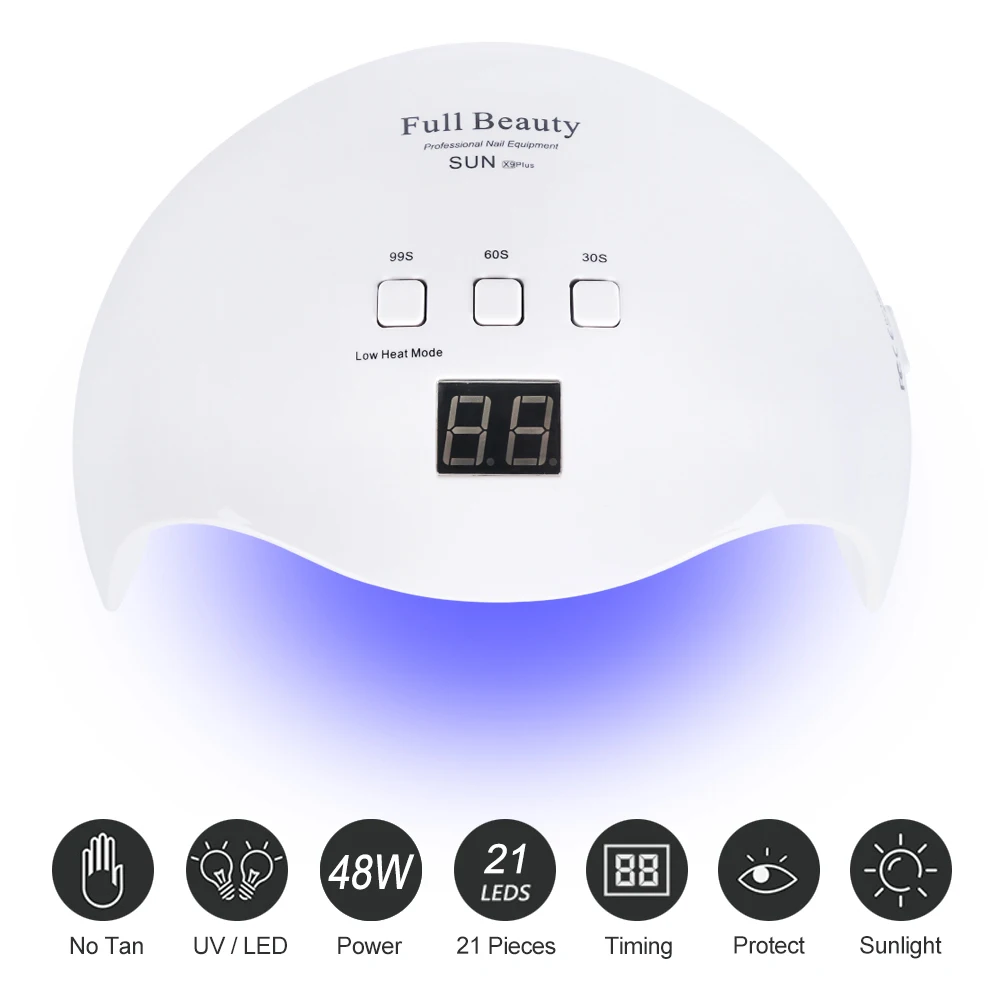 48 Вт Сушилка для ногтей солнечная УФ светодиодный светильник все гель лаки