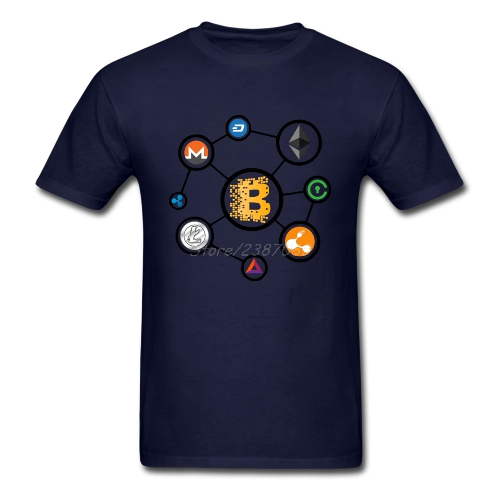 Bitcoin Litecoin тире эфириума Monero пульсация футболка XXXL заказ короткий рукав футболки в