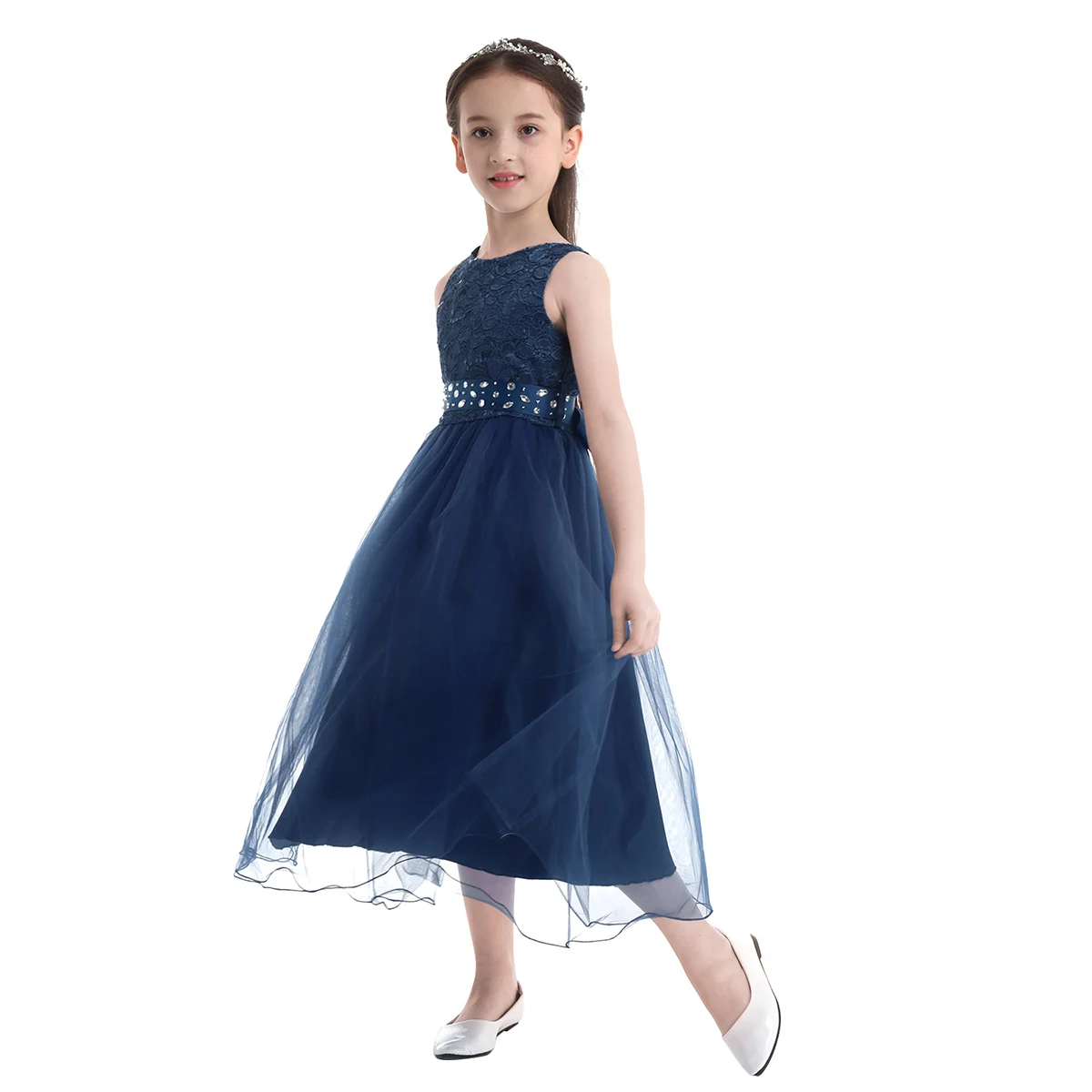 Новинка года; кружевное платье; vestido infantil; кружевное Сетчатое платье с блестками и цветочным узором для девочек; платье принцессы для девочек на свадьбу, день рождения, вечеринку; платье-пачка