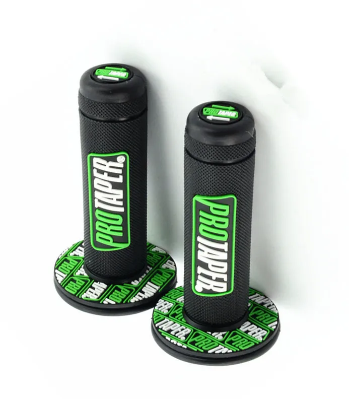 Black Green Ручка для мотоцикла Dirt Pit Bike Мотокросс резиновый гелевый кожаный чехол-бампер с ручками для HONDA CRF450R CRF250X CRF450X CRF230F CRF250R - Цвет: Black Green