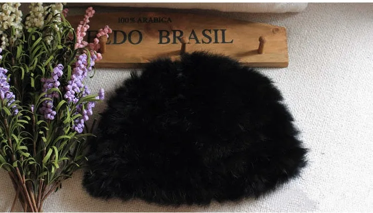 Натуральный вязаный кроличий мех зимняя шапка с натуральным кроличьим мехом