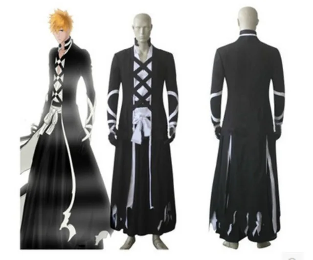 Популярный аниме отбеливатель Kurosaki Ichigo новый костюм для косплея Bankai наряд плаща