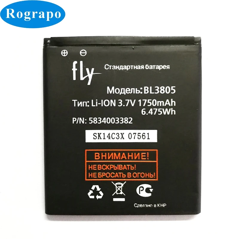 

New 1750mAh Replacement Battery For Fly IQ4404 IQ 4404 Fly BL3805 BL 3805 Bateria Batterie Cell Phone Original Batteries