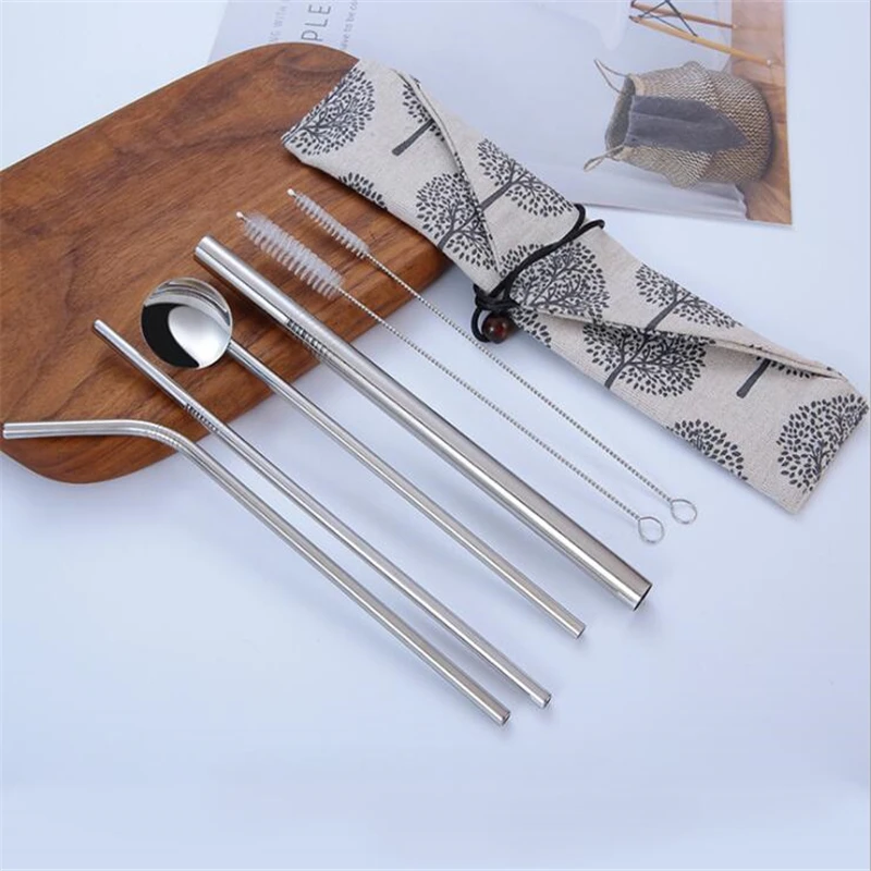 Многоразовая металлическая соломенная Экологически чистая солома из