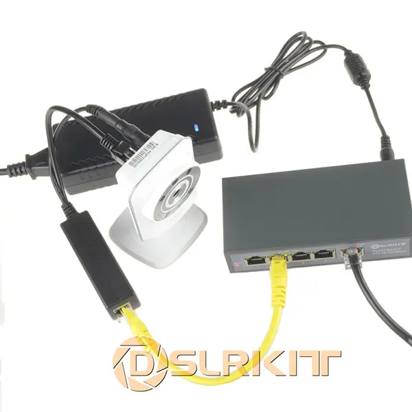 Активный сплиттер PoE power по Ethernet 48V to 5V 2.4A совместимый с IEEE802.3af